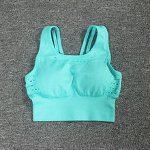 Load image into Gallery viewer, Newest Women Energy Seamless Sport Bra Gym Top Fitness Yoga Bra Padded Push Up Shockproof Running Back Cross Strappy Sports Bra