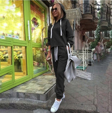 Load image into Gallery viewer, 2018 Autumn Tracksuit Long Sleeve Thicken Hooded Sweatshirts 2 Piece Set Casual Sport Suit Women Tracksuit Set